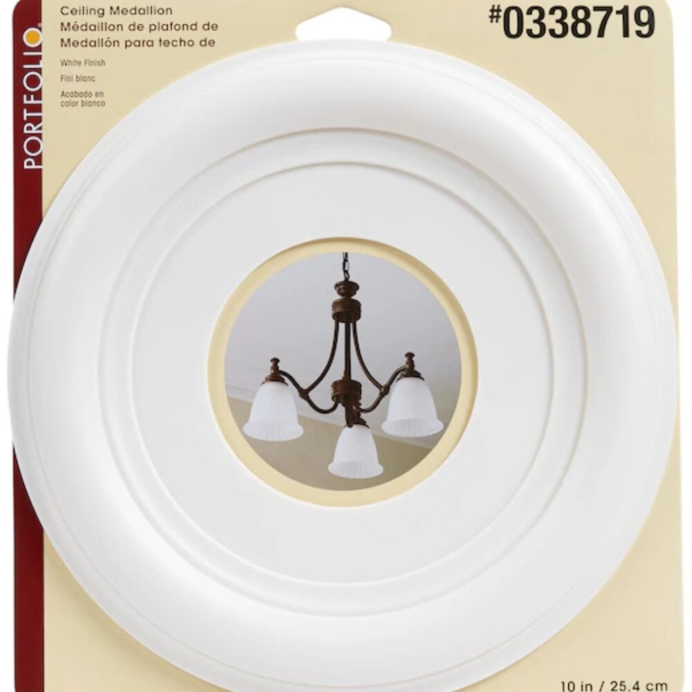 Portfolio Ceiling Medallion 10" White Finish #0338719